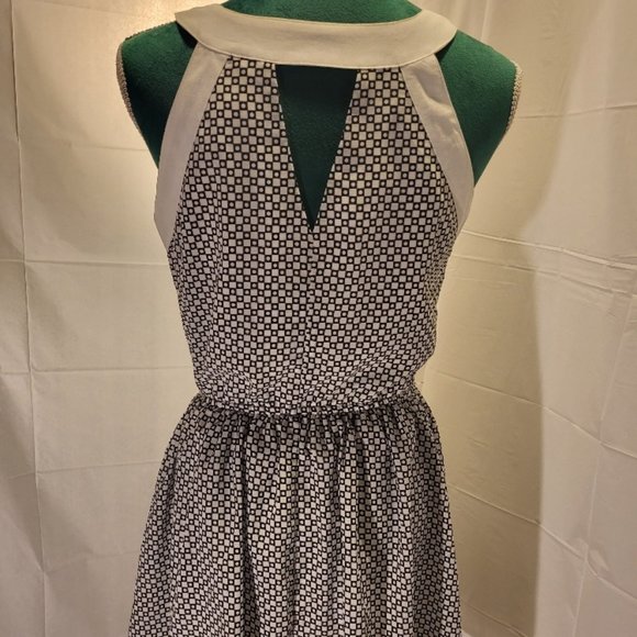 Modcloth Jack by BB Dakota Sleeveless Black & Ivory Print Dress - Picture 5 of 7